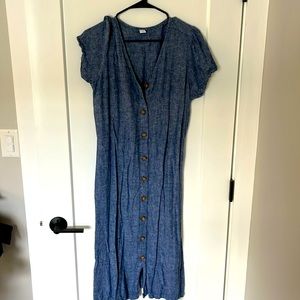 DENIM MIDI DRESS! WORN ONCE!